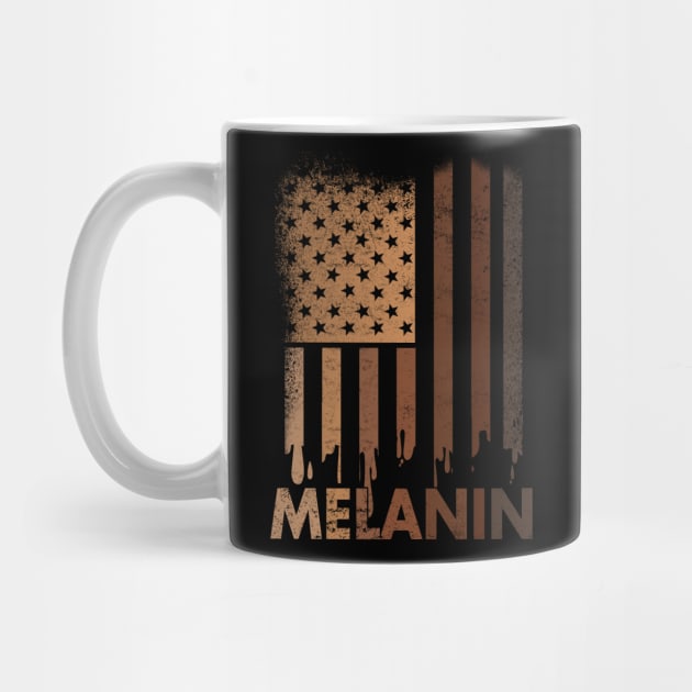 Melanin T-Shirt Drippin Melanin Black Pride Shirt For African American Queen King Women Men by Otis Patrick